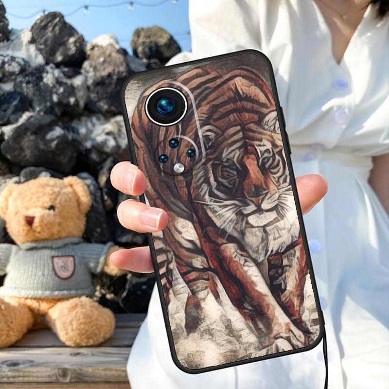 Ferocious Tiger Animal Phone Case For Honor 90 Lite 50 70 Magic 5 6 Pro X6 X7 X8 X9 X6a X7a X8a X9a X9b X8b Cover