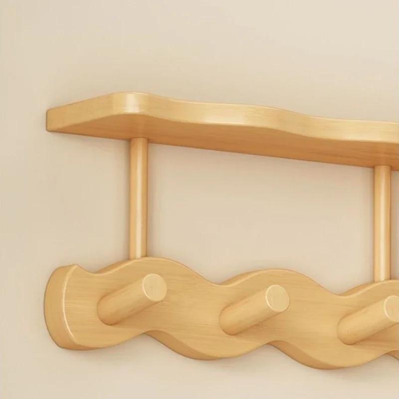 Настенные крючки для хранения одежды и шарфов, вешалка для пальто, рюкзака, ключей в прихожую, настенная плавающая полка