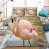 Постельное белье для девочек и мальчиков с тропическими ботаническими листьями и фламинго, пододеяльник с пальмовыми листьями размера кинг, пододеяльник с туканами и фламинго для детей