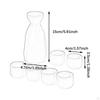 Ceramic Drinkware Set with Sake Pot and Six Cups