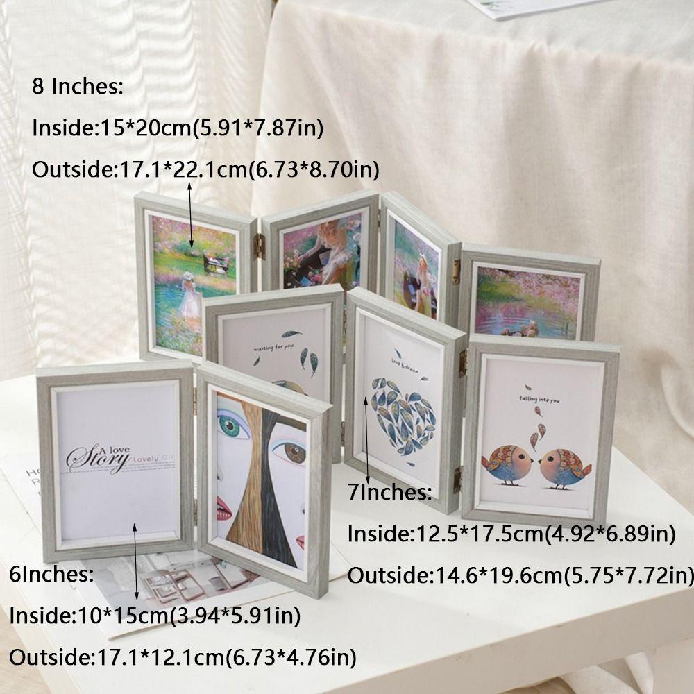 Double/Triple Foldable Hinge Photo Frame Creative Portrait Picture Frame Gift