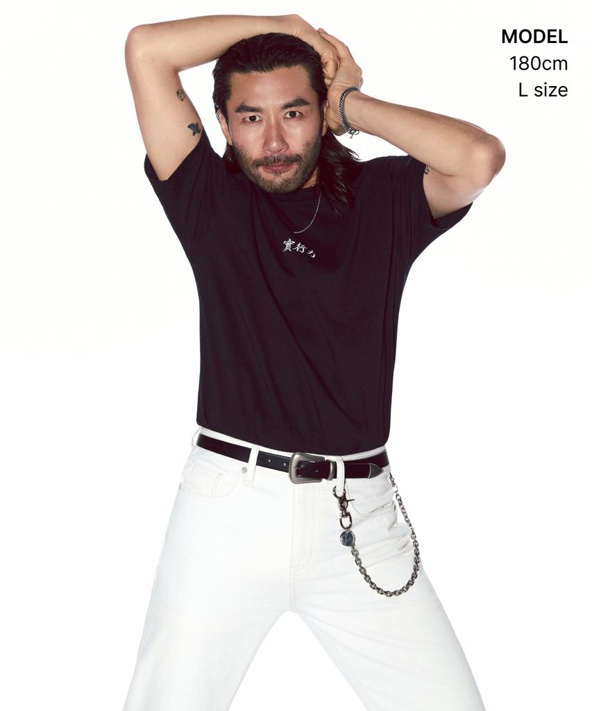 MUSINSA STANDARD [Noh Hong-Chul Collaboration] Lucky Guy Execution Power T-Shirt [Black]