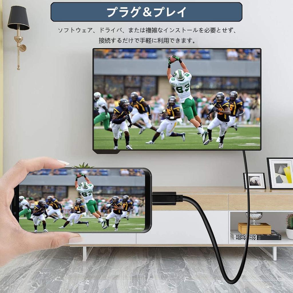 Кабель-переходник USB C на HDMI 2 м Кабель для подключения HDMI Без настроек от Совместим с кабелем-переходником Type C на HDMI Совместим с MacBook MacBook