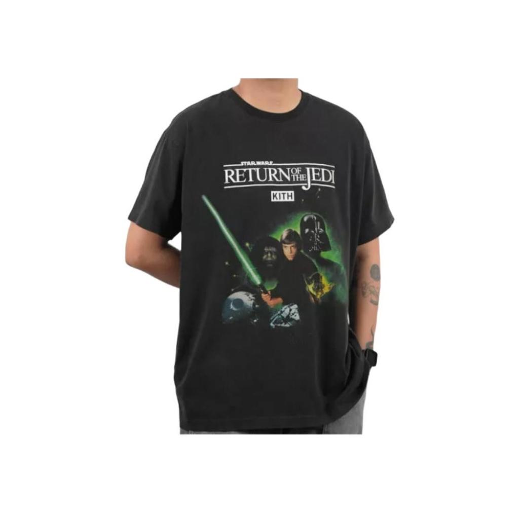 Kith X Star Wars Luke Poster Vintage Tee Black Men Tops KHM031029-001