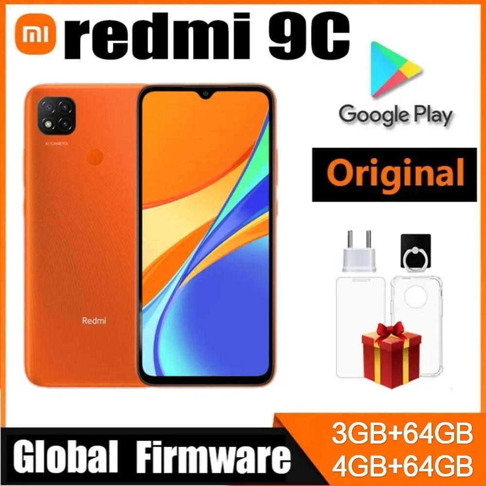 Восстановленный Смартфон Xiaomi Redmi 9C Глобальная Версия 3ГБ/4ГБ 128ГБ MediaTek Helio G35 6.53 дюйма Android 10 Камера 13МП 5000мАч