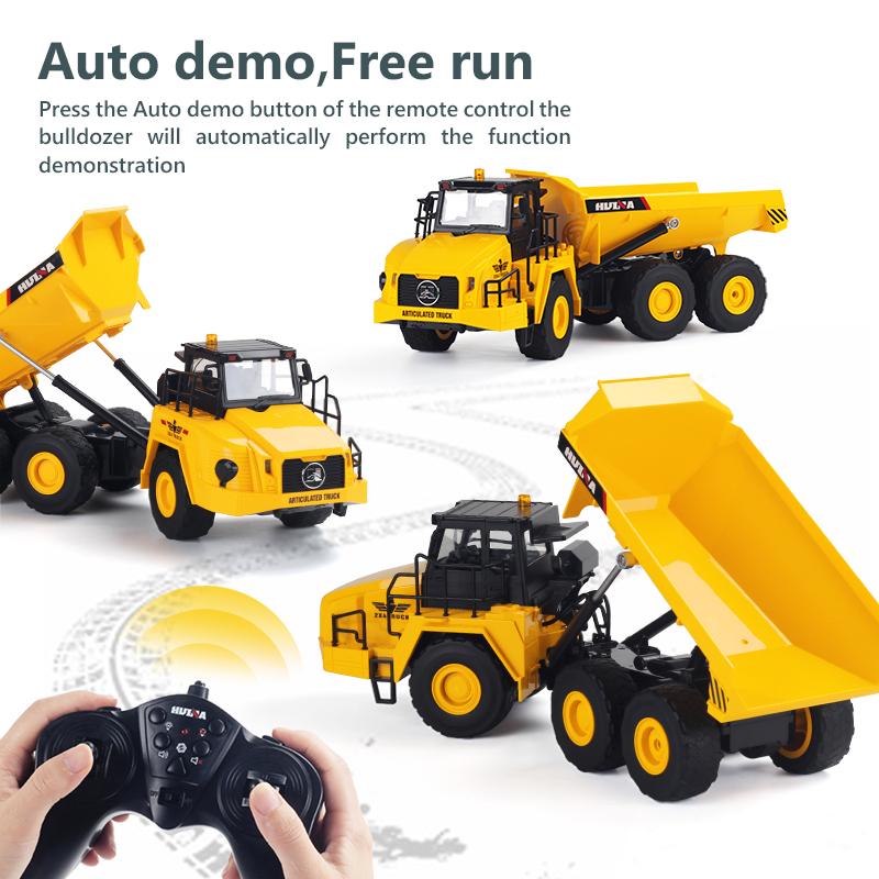 HUINA 1553 1/16 9-канальный RC Экскаватор Машины 2.4G Пульт Дистанционного Управления Самосвалы Машина Электрический Трактор Модель Машины Игрушки для Мальчиков Подарки