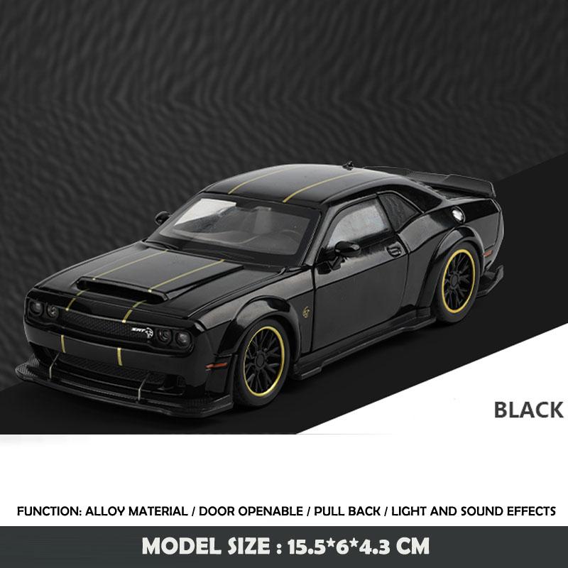 1/32 масштаб Dodge Challenger Hellcat SRT литой автомобиль модель звук свет инерционный металлический игрушечный автомобиль мальчик подарок коллекция миниатюрный автомобиль