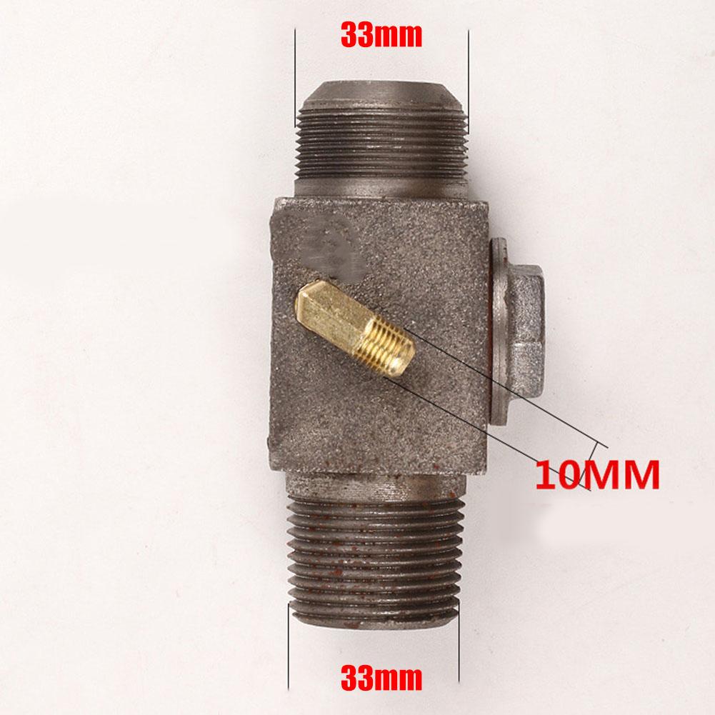 1pc Air Compressor Check Valve 3-Port Cast Iron Copper Male Thread Check Valve Connector Tool For Air Compressor Air Pump