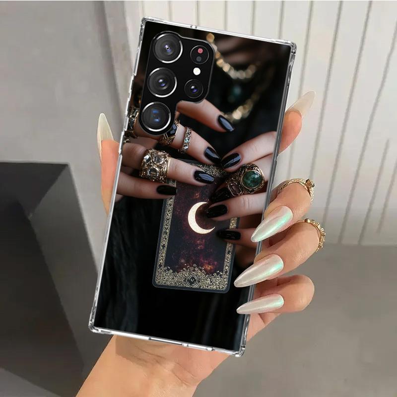 Чехол для телефона с картой Таро "Ведьма" для Samsung Galaxy S26 S24 S23 Ultra S25 Edge S22 S21 Plus S20 FE + Мягкий чехол с принтом Funda Galaxy S2