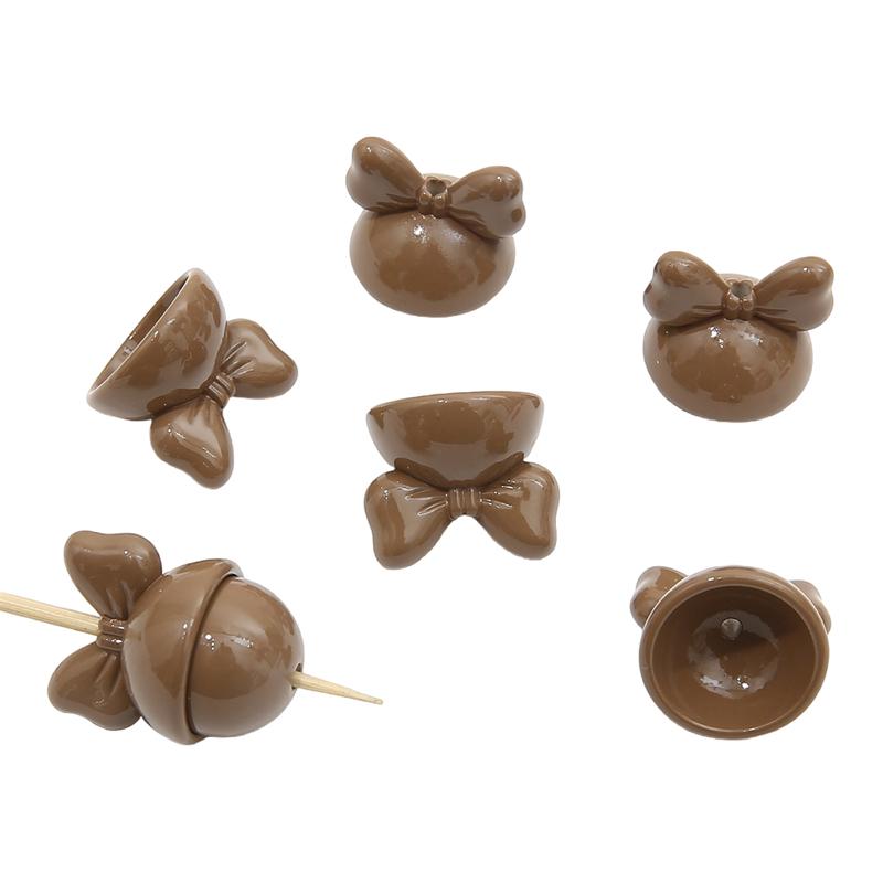 4 шт. 20 мм акриловые бусины с бантиком в виде кролика, подвески для ожерелья, брелок, сделай сам, изготовление ювелирных изделий