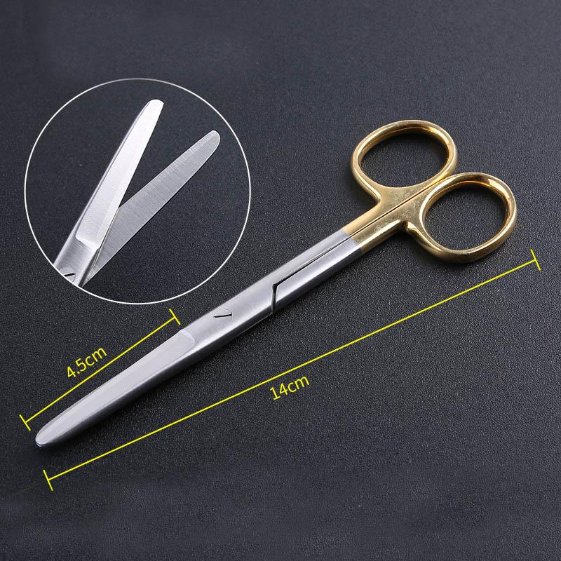 Medical suture straight sharp curved surgical scissors cosmetic plastic line carving tissue scissors blunt