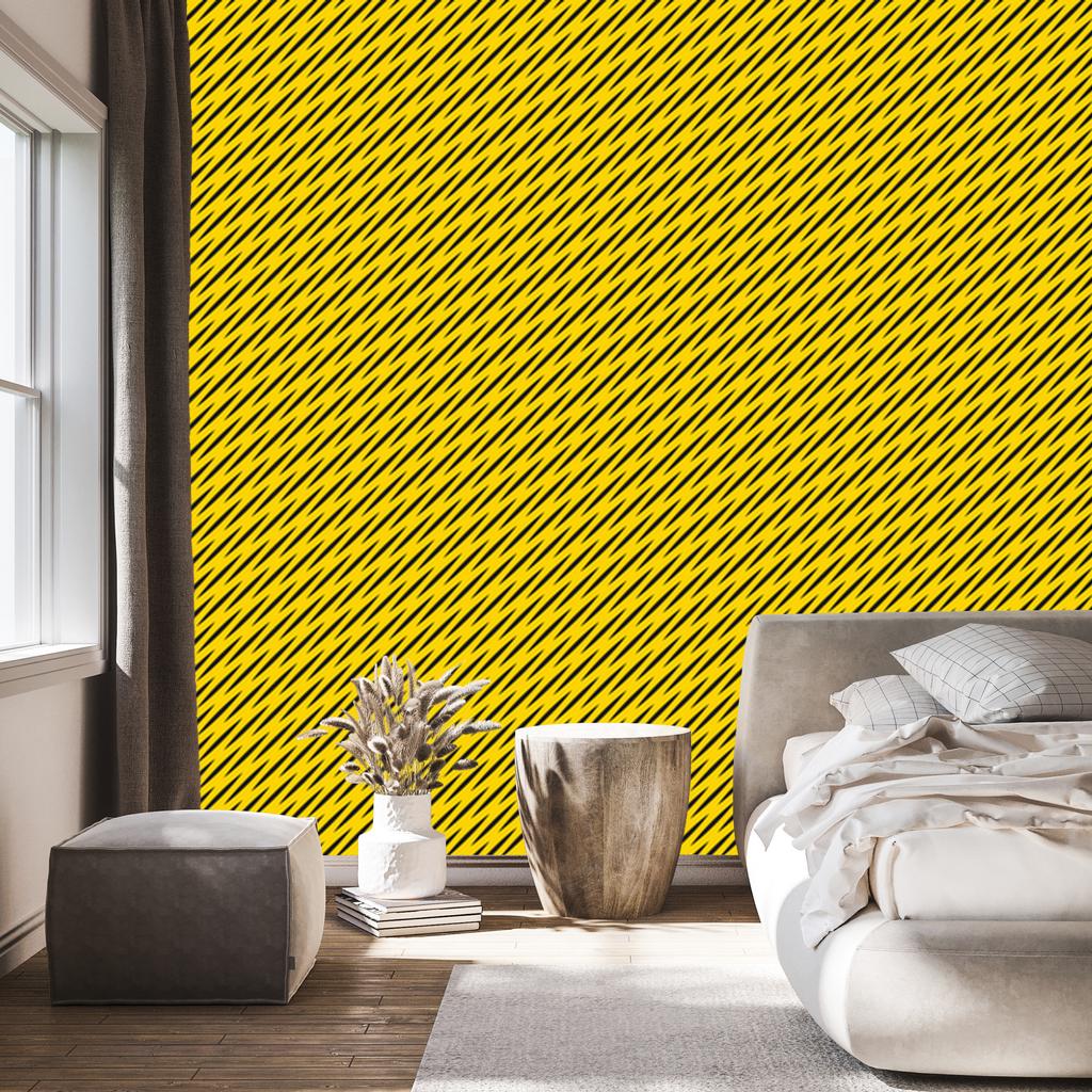 Wallpaper Geometric pattern yellow, yellow background for living room and bedroom 50x1000