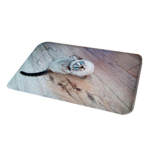 Дверной коврик противоскользящий 3D коралловый бархатный коврик с рисунком кошки и собаки для двери спальни