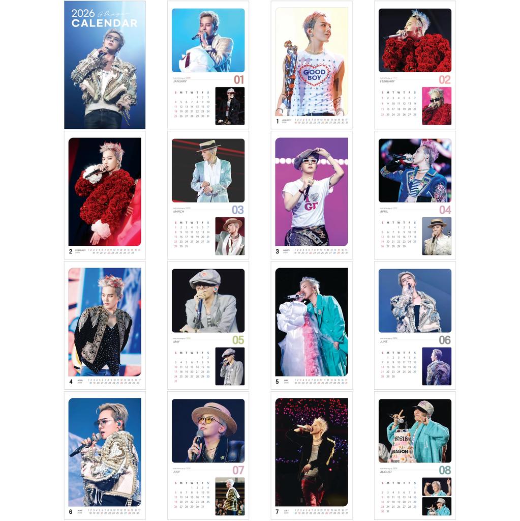 2026 Wall Calendar [K-STAR Wall Calendar] (G-DRAGON 01)