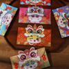 6pcs/set Lion Dance Red Envelope Snake Year Lucky Money Bag Cute Red Packet  Spring Festival