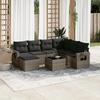 VidaXL Garden Lounge Set with Cushions 8 Pcs, Patio Sofas, Patio Furniture Set, Outdoor Furniture, Grey 3220509