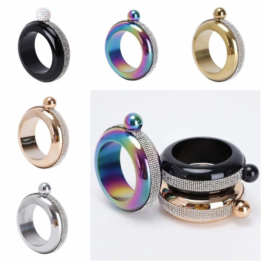 Five Colors Hip Flasks Wine Pot Rhinestone Bracelet Flagon Bracelet Design Wine Bottle  Wine
