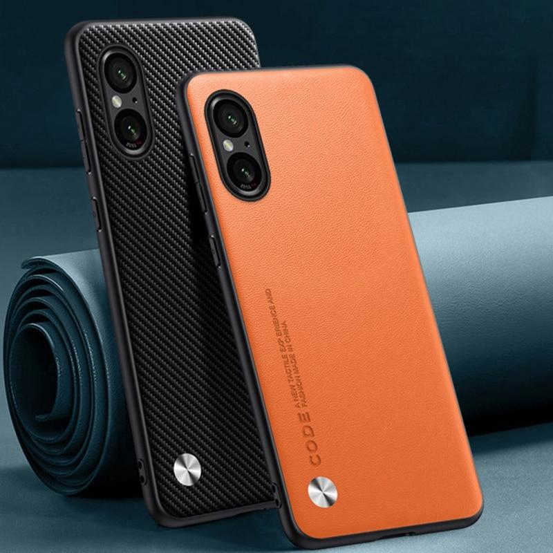 Обычный чехол из искусственной кожи для Sony Xperia 5 В 5 В, матовый силиконовый противоударный защитный чехол для телефона Sony Xperia 1 10 IV V 1 В 10 В 5G