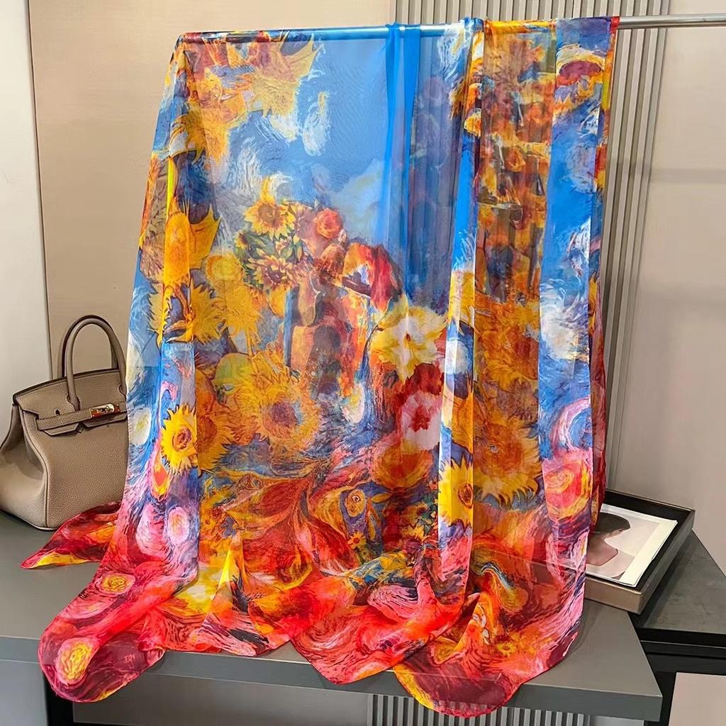 Scarf for Women New Spring and Autumn Big Scarf Fashionable and Versatile Warm Scarf Fashionable Sunscreen Shawl for Mother