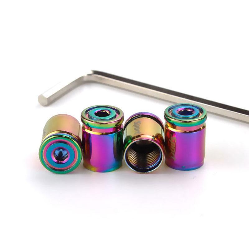 4x  Car Styling Zinc Alloy Anti-theft Sport Car Tire Valve Caps Wheel Tires Tire Stem Air Cap Airtight Covers