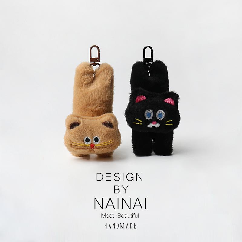 Adorable Plush Keychain Sweet Hanging Decoration Versatile Daily Bag Accessory Cute Purr-fect Companion for Any Occasion