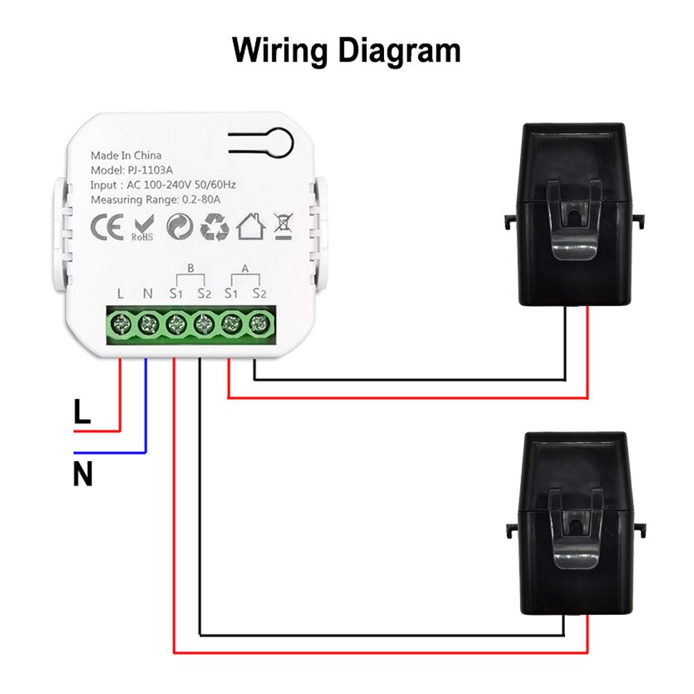 Tuya WiFi Energy Switch Многофункциональный измеритель напряжения и тока для мобильного телефона Приложение для работы в режиме реального времени