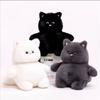 Chubby Shape White Cat Plush Toy Soft Toys Cat Doll Ideal Gift Stuffed Animal  Home Decor