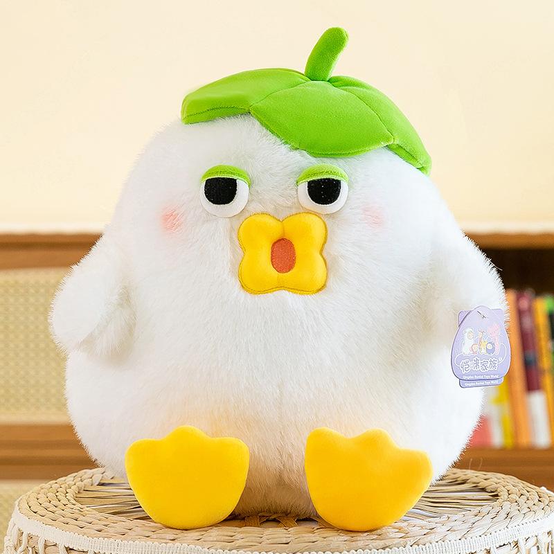 Новая кукла-цыпленок из листьев лотоса, плюшевая игрушка, девочка спит с куклой-цыпленком, подарок, кукла для уличной палатки на ночном рынке