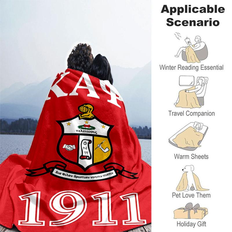 1pc Blanket Kappa Alpha Psi Print Design, Lightweight Blanket for Sofa, Bed- Soft &Warm, Gift for All Seasons like Christmas, Halloween