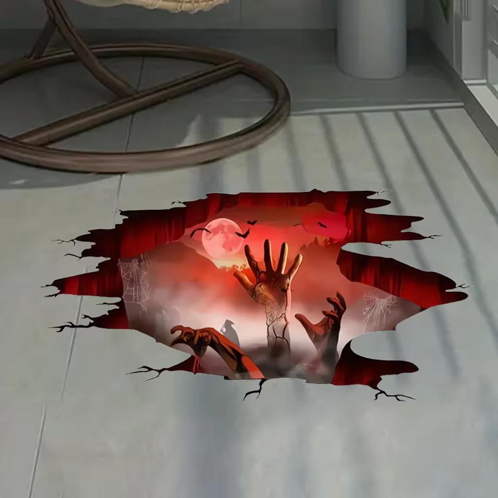 Хэллоуин 3D Призрачная рука ужас наклейки Призрачная ручка настенные наклейки Напольные потолочные наклейки Съемные Призрачная вечеринка настенное украшение