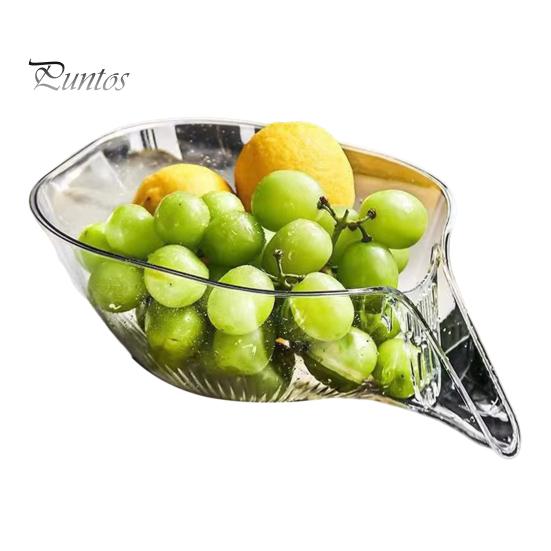 Корзина для сушки фруктов со съемным ситом, пищевая, без BPA, прозрачная, для чистки фруктов, кухонная раковина, улавливатель еды, сушилка