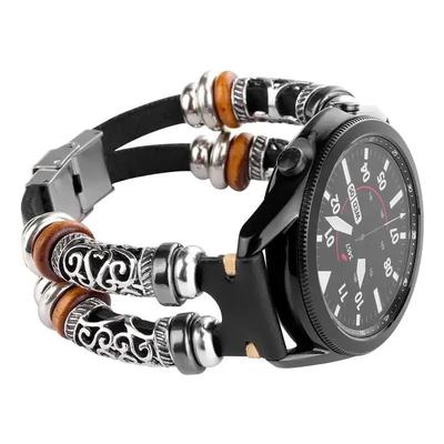 Кожаный ремешок для часов для samsung Galaxy watch 3/Gear S3 frontier 22 мм Ретро ремешок для Amazfit GTR 4-3-3pro-2e/Huawei gt 4-3-2 46 мм
