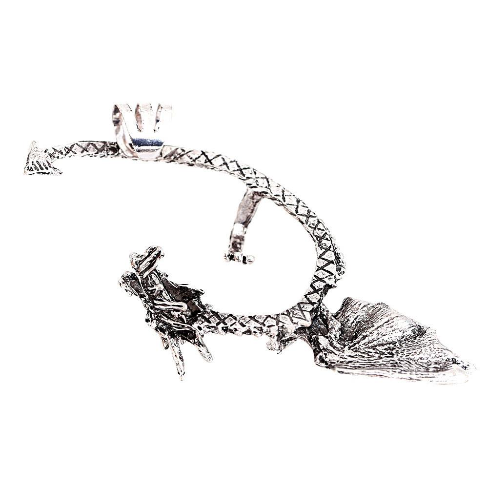 Alloy Dragon Ear Clips Accessories With Punk Style For Streetwear Fashion Wear