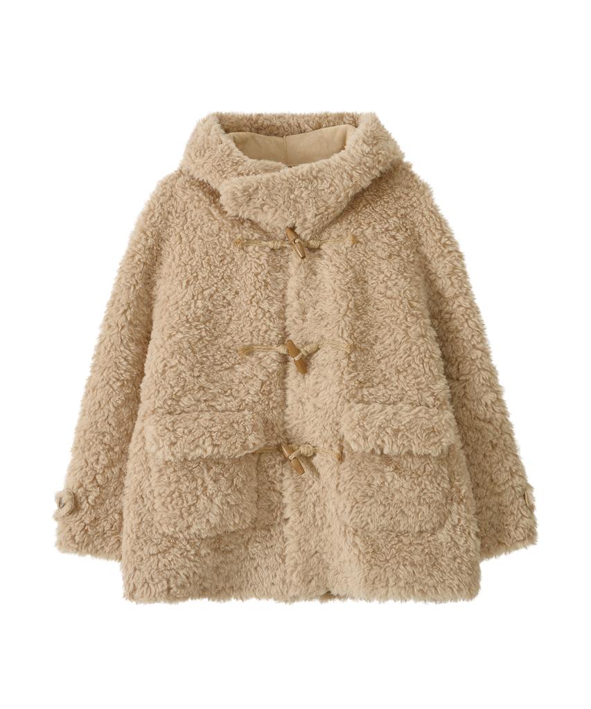 PANDORAFIT Hoody Fleece Coat (Beige)