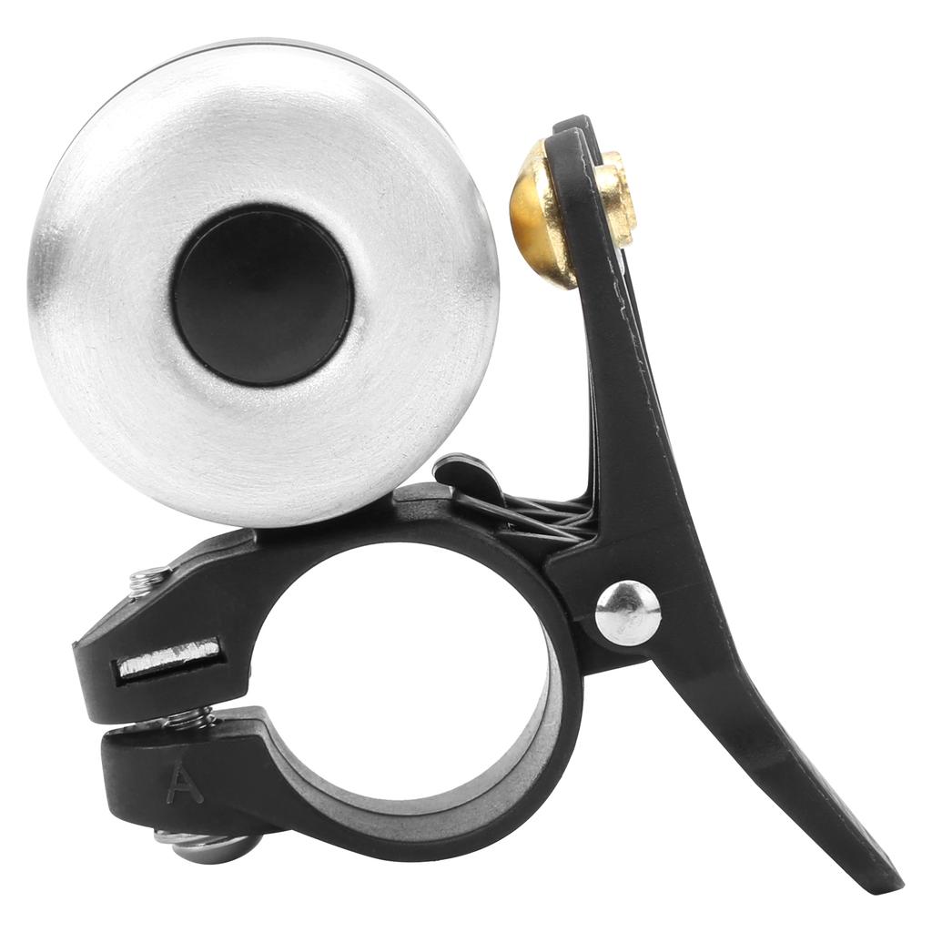 Vintage Bicycle Double Bell Loudly Sound Mountain Bike Horn Knocking Cycling AccessoryBlack Silver