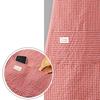 Portable Plaid Apron Breathable Cooking Apron Work Clothes Pure Cotton Apron  Cafe