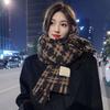 Winter Plaid Pashmina Shawls Scarf Woman Winter Warm Scarves Fashion Lady Long Wraps Thickened Cashmere Like Muffler Neckerchief