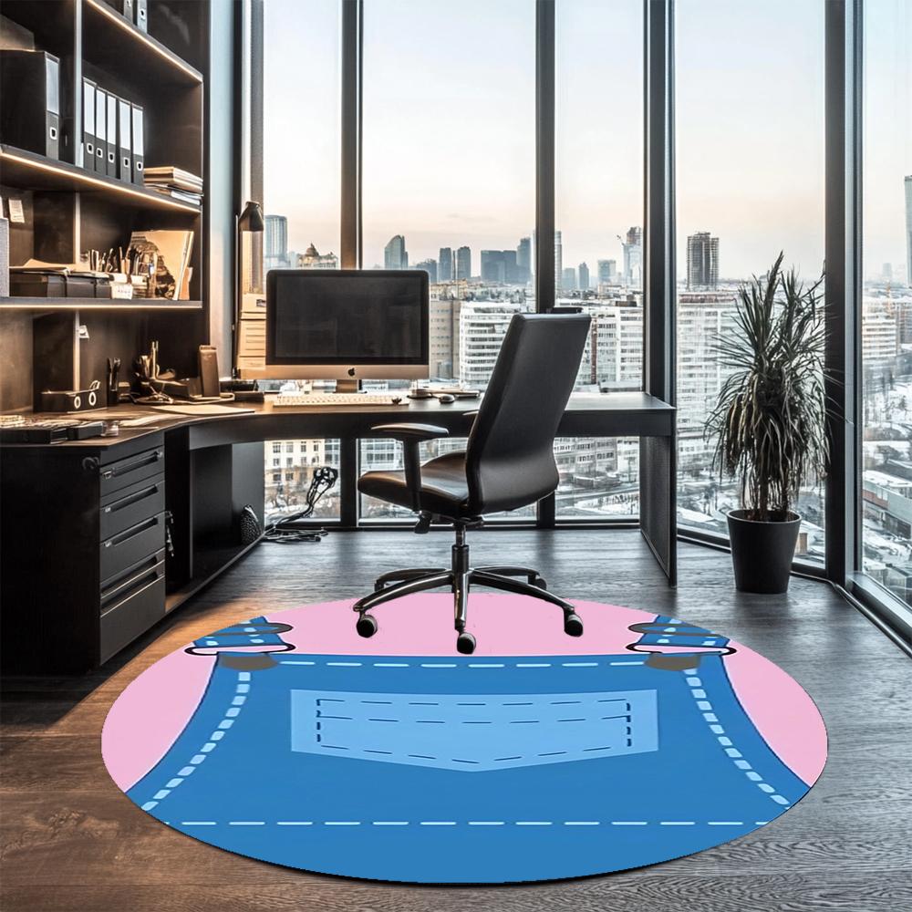 Ms. Rachel Printed Round Rug Carpet Chair Rug Area Rug Entryway Doormats,for Office Chair Living Room Bedroom Kitchen Room.