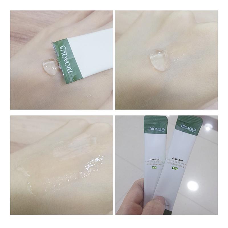 Bioaqua Коллагеновая укрепляющая ночная маска, освежающая контроль жирности, нежная и грубая улучшающая ночная маска