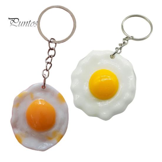 Брелок с жареным яйцом, имитация мужчин и женщин, унисекс, портативный, из твердой смолы, DIY, ремесленный рюкзак, орнамент, яйцо, кольцо, кулон, студенческие принадлежности