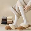 Wool Calf Socks, Women's Thigh-high Socks with Fleece and Thickening, Warm Knee-high Socks, Winter Pressure Slimming Leg High Socks
