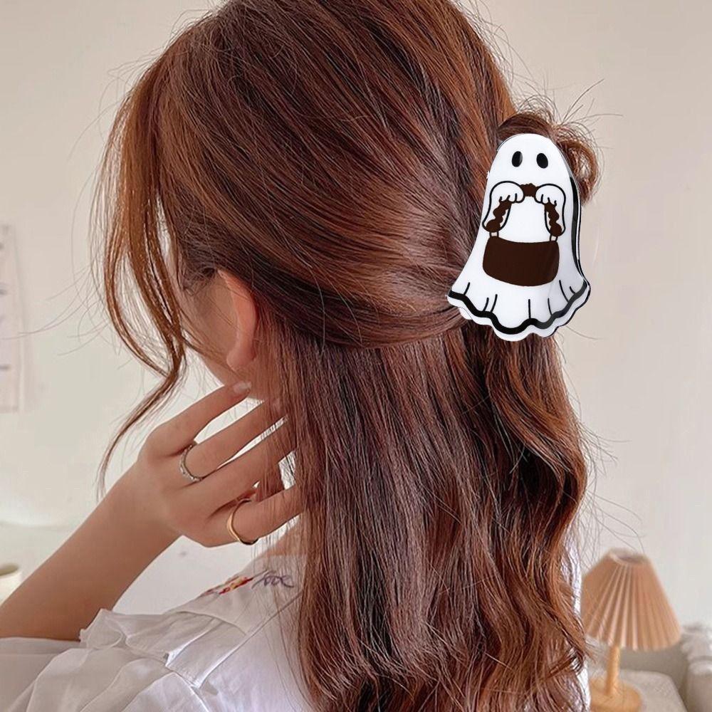 Halloween Butterfly Hair Clip Skeleton Halloween Shark Clip Funny Ghost Hair Claw  Female/Girls