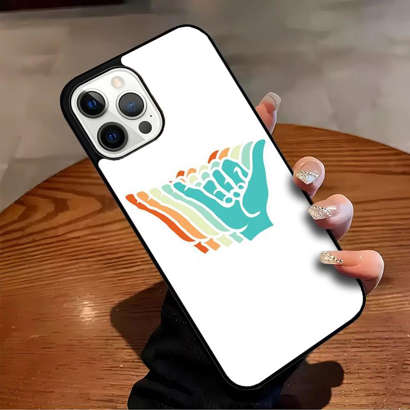 Shaka Hand Surf Hang Loose Surfing Phone Case For iPhone 17 Air 16 15 14 13 12 11 Pro Max Max Plus Bumper Case Cover