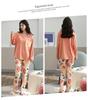 Women's Cartoon Long Sleeve Pajamas - Cute & Comfy Korean Style for Spring & Autumn - Plus Size Available