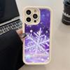 Зимний чехол для телефона с узором снежинки для iPhone 17 16 15 14 13 12 11 Air Pro Max Plus Утолщенный TPU Цветной чехол Роскошный чехол