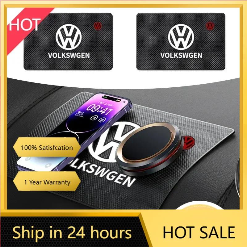 New Car Logo Anti-Slip Mat Dashboard Phone Holder Anti-Skid Pad Non-Slip Mats For Volkswagen VW RLine Golf Amarok ID3 Tigua ch2