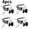 Solar Lights Outdoor With Motion Sensor Remote Controller FloodLights Wireless Dummy Decoy Fake Security Camera for Garden