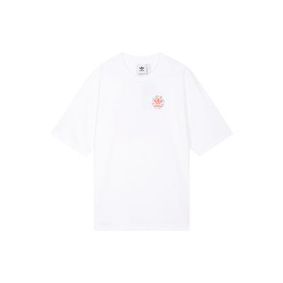 Футболка с коротким рукавом Originals Trefoil SS22 Back Earth Print для мужчин, белые GK5920