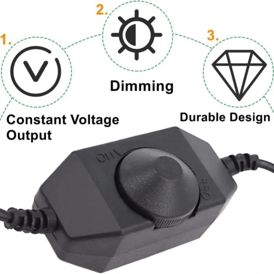 Светодиодный диммер-ручка DC 5V/12V 24V USB-удлинитель (female-male) с поворотным выключателем ON OFF Белый Черный Контроллер для светодиодной ленты
