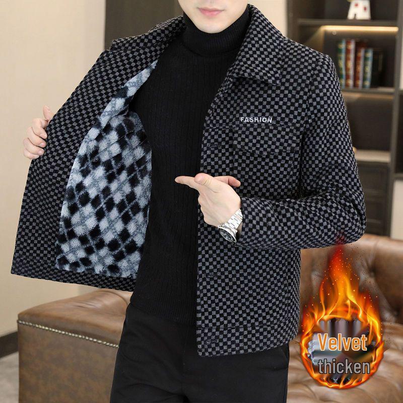 Мужская клетчатая флисовая куртка: Теплая, стильная одежда для зимы и осени